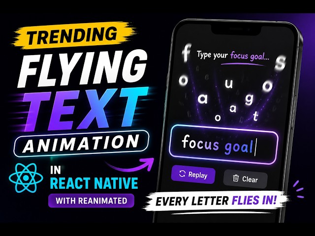 Trending Flying Text Animation in React Native | Reanimated Custom TextInput