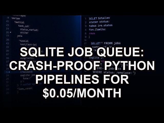 SQLite Job Queue: Crash-Proof Python Pipelines for $0.05/month