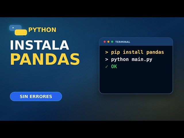 How to install Pandas in Python from VS Code without errors