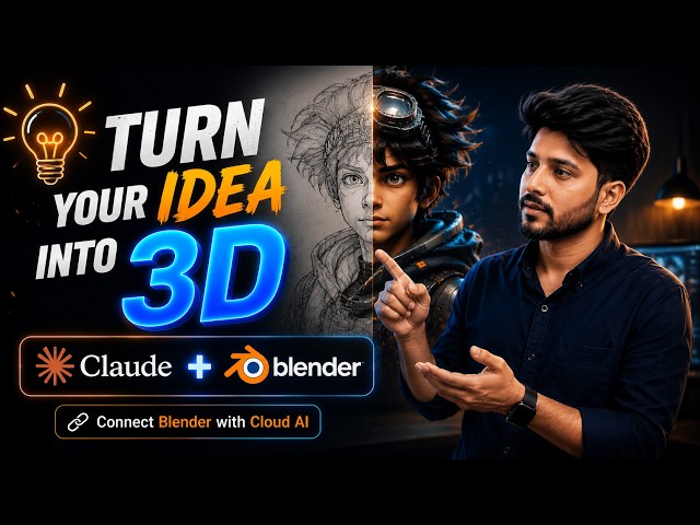 Claude + Blender = Instant 3D Creation 🤯 AI Workflow Explained