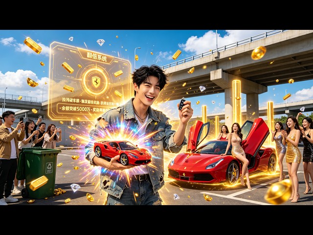 🗑️Broke guy gets garbage system! Bottle = $300, broken toy = Ferrari! 💰#drama