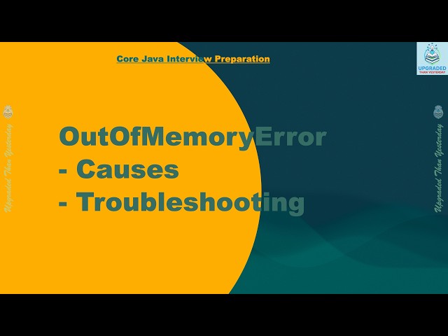 Java OutOfMemoryError Explained (Heap,Metaspace,Threads,Direct Buffers) | Java Interview Preparation