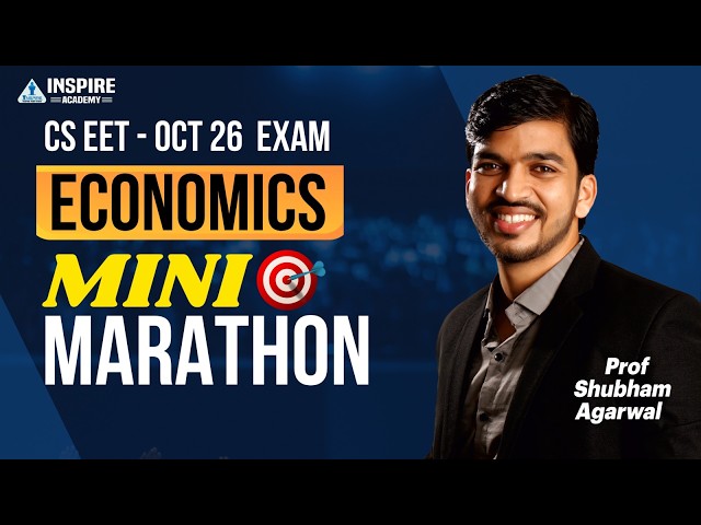 CSEET Economics Mini Marathon Oct 26 | Indian Economy  Lec 3 | Prof Shubham Agarwal