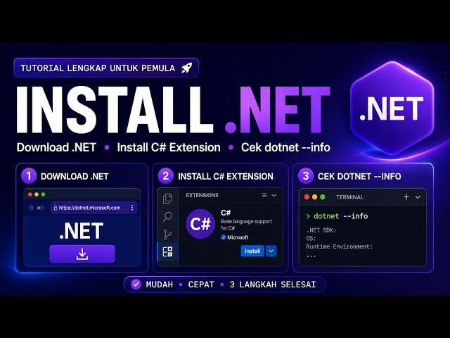 Cara Install .NET di Windows & VS Code untuk Pemula | C# Setup