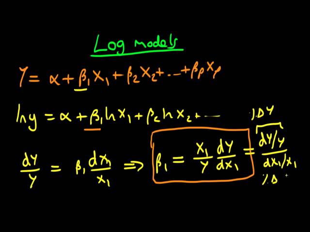 Interpreting regression coefficients in log models part 1