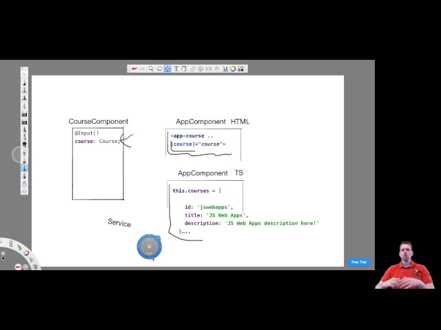 MEAN STACK with Angular4 part 24 - illustration of input and service and reasons to use a service