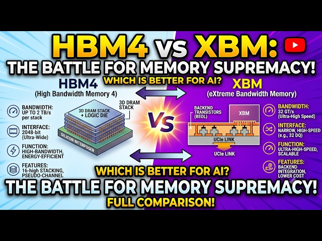 XBM for Beginners | XBM vs HBM4 Comparison | eXtended Bandwidth Memory | Dr G S Javed
