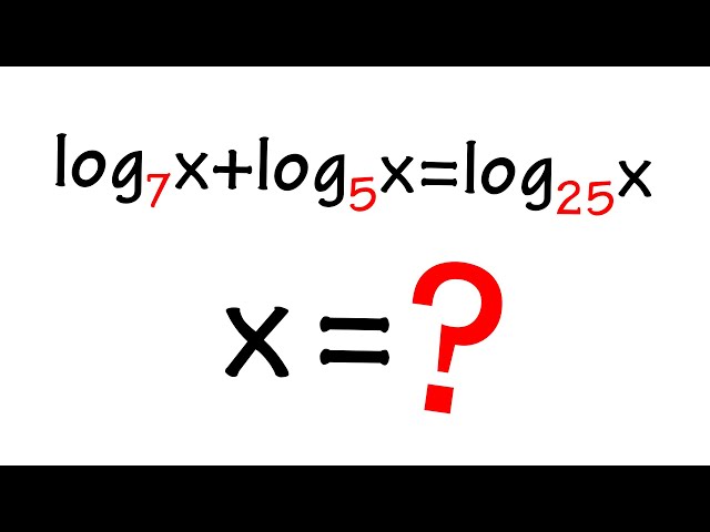 solving a logarithmic equation with different bases