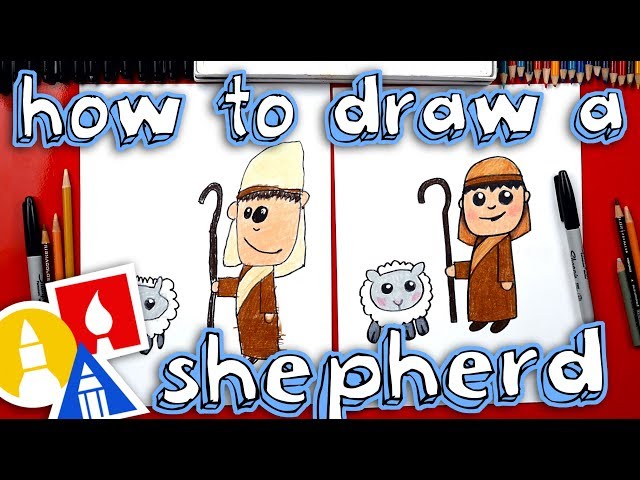 How To Draw A Shepherd - Nativity