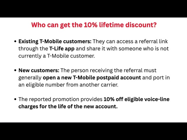 Can Existing T-Mobile Customers Get the 10% Lifetime Discount - Eligibility and How to Claim It