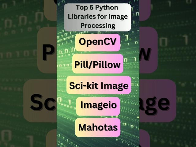 Top 5 Python Libraries for Image Processing - Enhance your Projects #shors