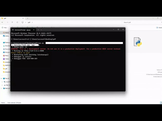 Multiple PDF Merge Tool - Python & HTML Full Project