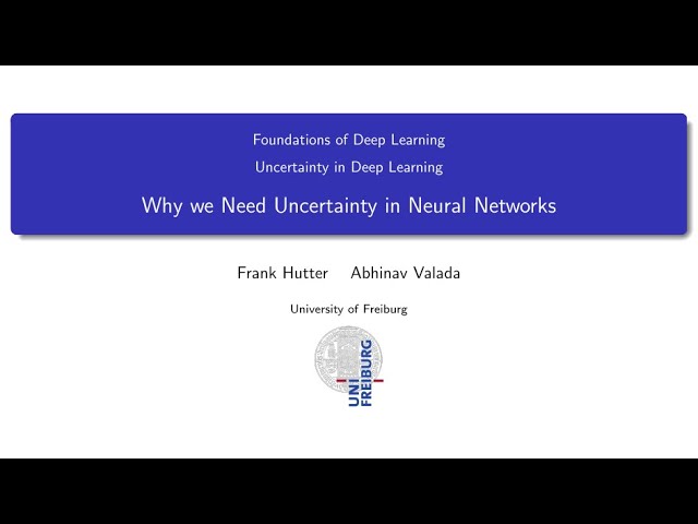 11.01 Why we Need Uncertainty in Neural Networks