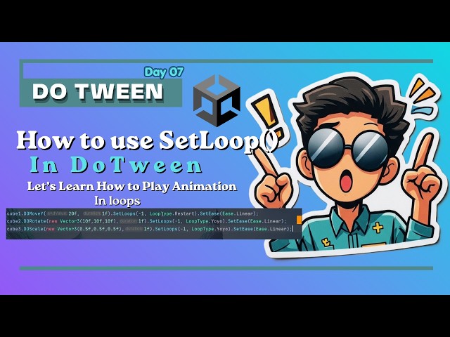 DOTween SetLoops Tutorial | Create Infinite Loop Animations in Unity #animation #tips #unity