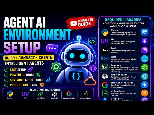 AI Agent Development Environment Setup | Python, LangChain, LangGraph & LangSmith