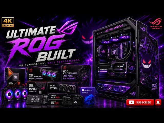 World's Most Powerful Gaming PC? | RTX 5090D + Ryzen 9 9950X3D ROG Build |  ROG Hyperion GR701 