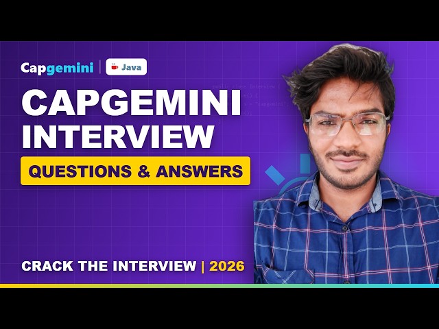 Capgemini Java Interview Questions & Answers (2026) | Round 1 | 2-4 YOE