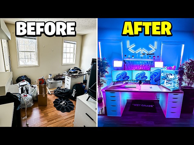 I Transformed my New Room Into My DREAM Gaming Room!