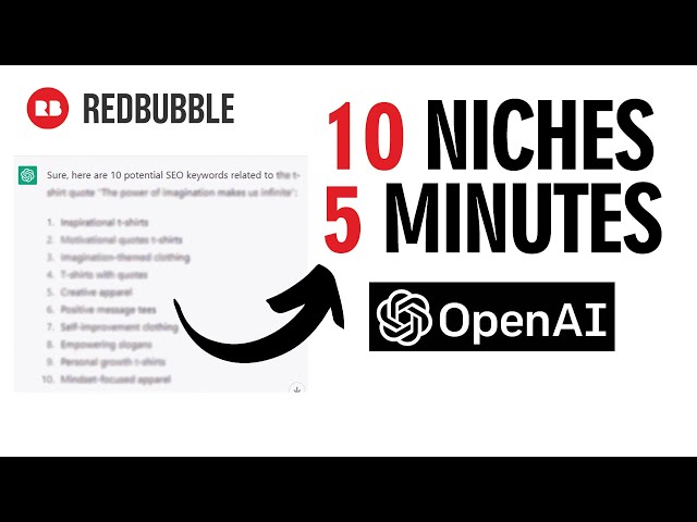 Redbubble - How to Find Low Competition Niches Using Chat GPT | Print on Demand Niche Research