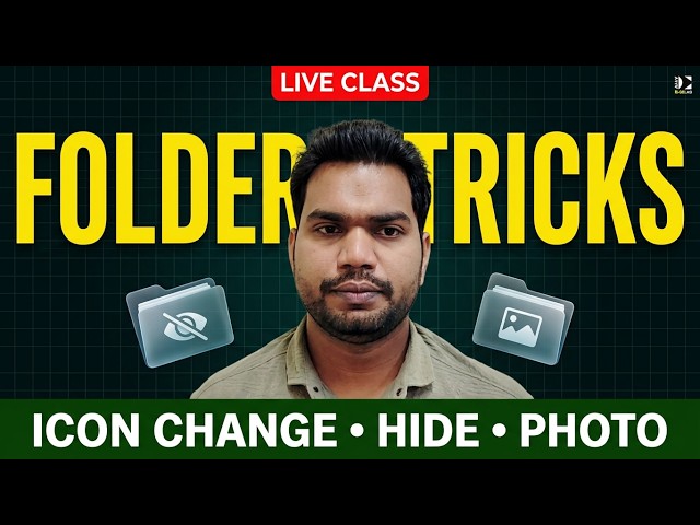 💻 How to Change Folder Icon, Hide Folder & Add Photo on Folder Icon | Computer Live Class