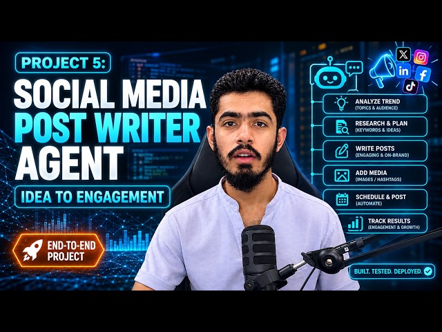 Project 5: Social Media Post Writer Agent | Idea to Deployment  | Vibe Engineering | Ep-19