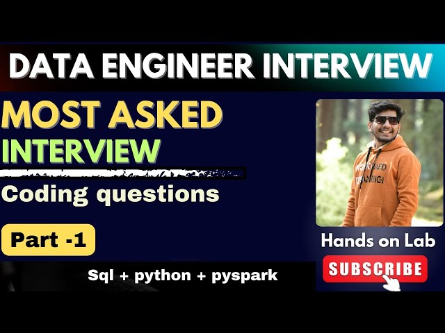 1. Data Engineer Interview Questions & Answers |  Data Engineer Interview Playlist