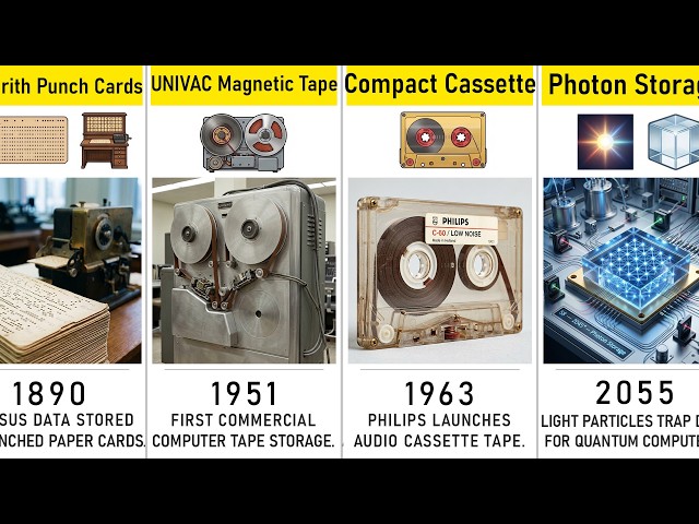 Evolution of Data Storage | Past  → Future