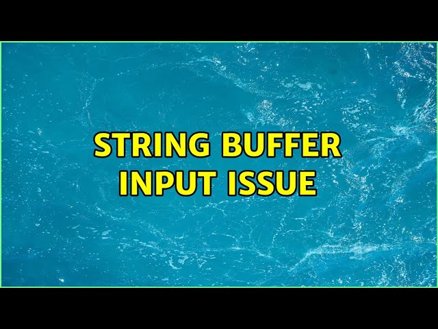 string buffer input issue