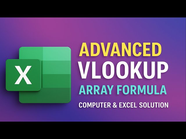 Vlookup with array in Ms excel in hindi || Vlookup formula in hindi@COMPUTEREXCELSOLUTION #excel