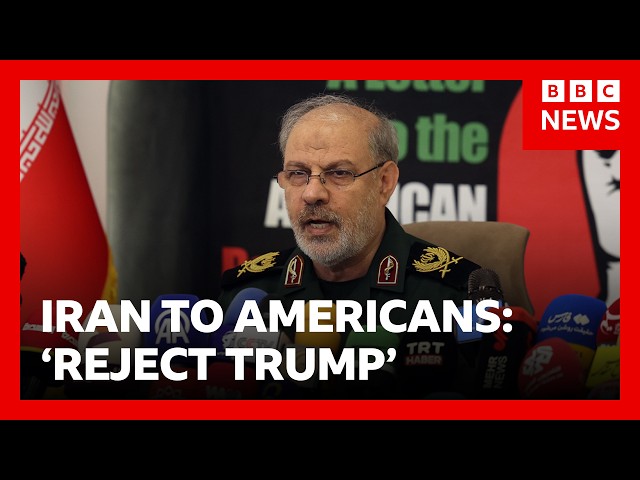 Iran's Revolutionary Guards encourage Americans to reject Donald Trump's policies | BBC News