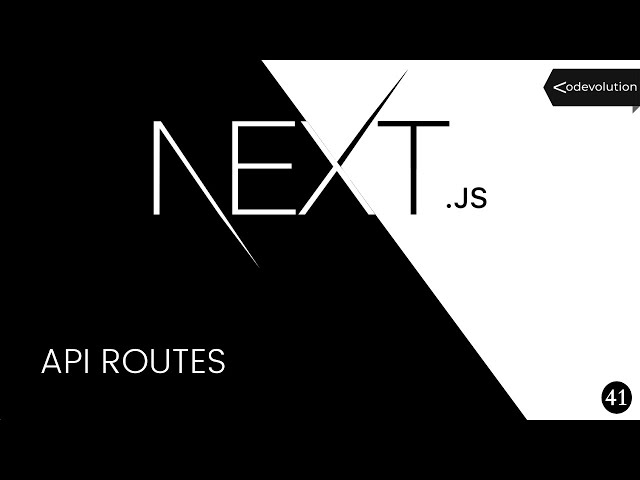 Next.js Tutorial - 41 - API Routes