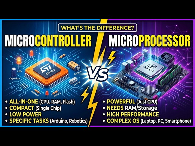 Microcontroller vs Microprocessor | What's the Difference?