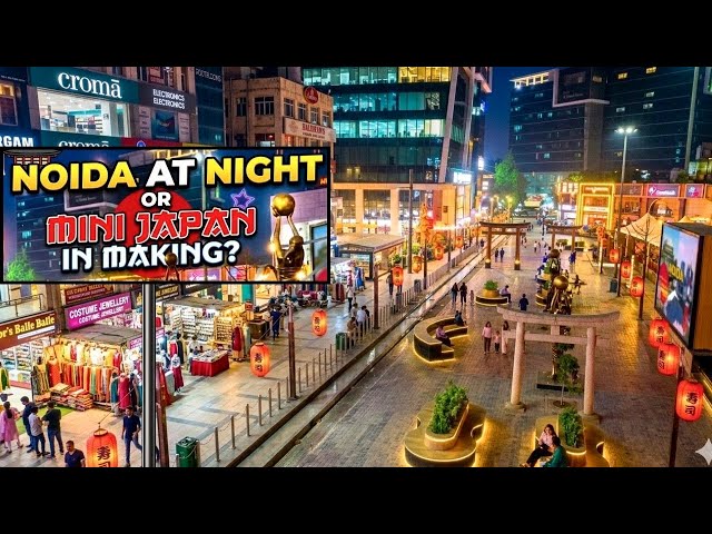 New India 🇮🇳 Noida at Night Looks Like Mini Japan in Making 😱 Stunning & Unbelievable!