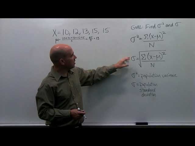 How to Calculate the Population Variance and Standard Deviation - Step by Step