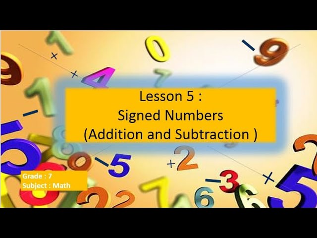 Signed Numbers (Add-Sub) - session1