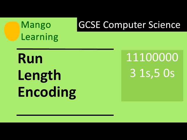 Compression using Run Length Encoding