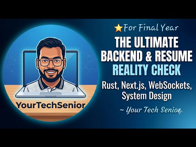 The Ultimate Backend & Resume Reality Check | Rust Next.js WebSockets System Design ~ YourTechSenior