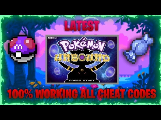 Pokemon Unbound Alll cheats Code!!
