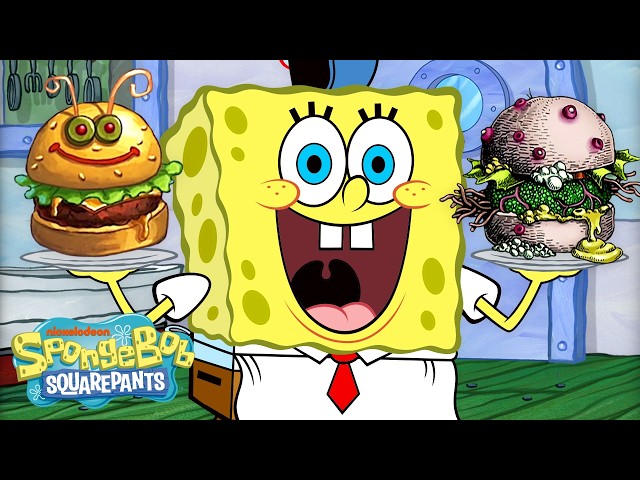 SpongeBob's Tasiest & Grossest Krabby Patties Ever! 😋🤢 | 90 Minutes | SpongeBob