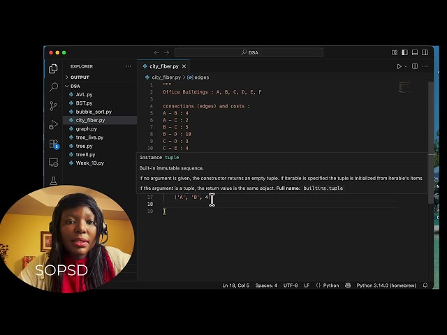 Week 13:  Lesson 2 - City Fibre Network(Minimum Spanning Tree)