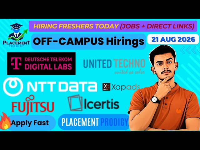 Fujitsu, Icertis, United Techno Hiring | Job Alert Today | 21 August