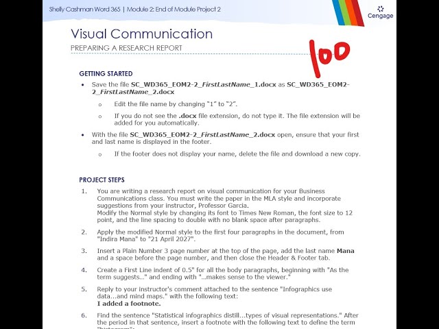 Shelly Cashman Word 365 | Module 2: End of Module Project 2