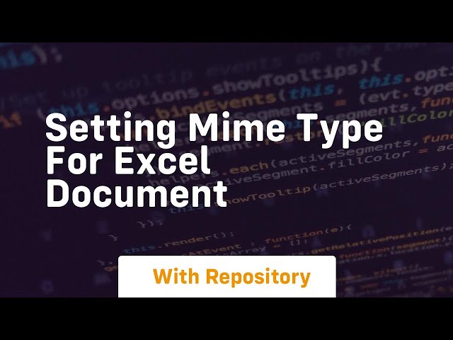 setting mime type for excel document