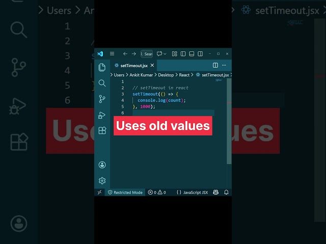 Why setTimeout Causes Bugs in React?  #coding #react