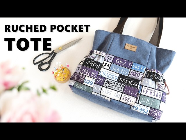 How to Make a Simple Tote Look Special with Ruched Side Pockets!