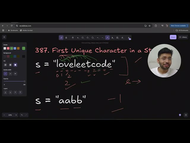 Leetcode 387: First Unique Character in a String | Optimized Solution