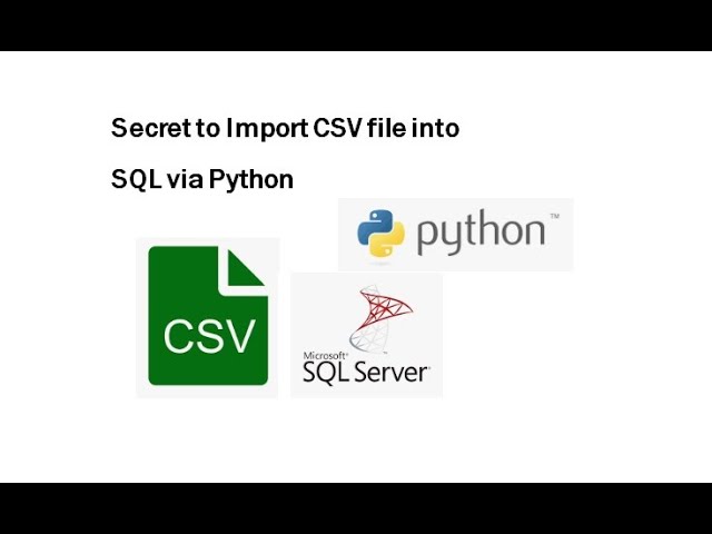 Secret to Import #CSV or #Excel #File into #sql  via #python Jupyter Notebook Quick n Easy method