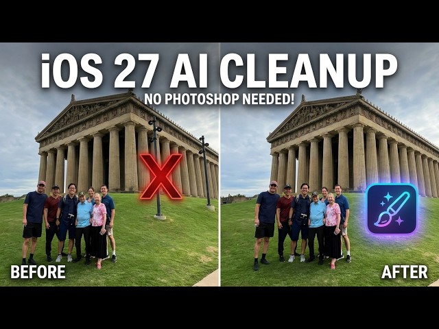 No Photoshop Needed! iOS 27 AI Cleanup & Reframe Tutorial