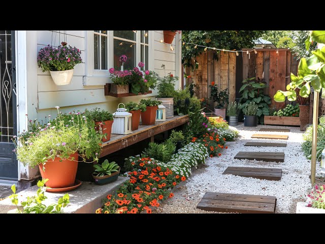 rustic small cottage garden decor ideas to create a warm and inviting outdoor garden space!