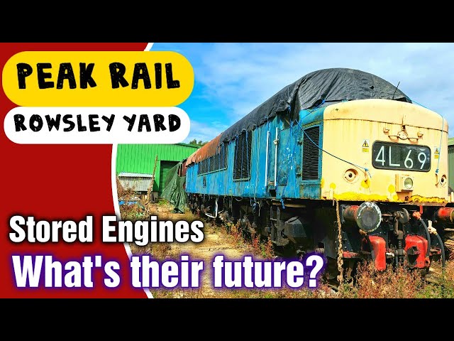 Trains Stored and Awaiting Restoration at Peak Rail Rowlsey Yard